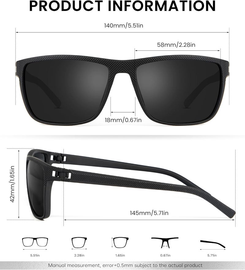 CIFOYA Sunglasses-Men Polarized Mens Sunglasses: Classic Women Sun Glasses UV Protection for Fishing Driving Golf - Image 3